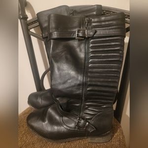 Torrid Black Double Zip Entry Size 11 Boots EUC Work Party Date Casual Wear